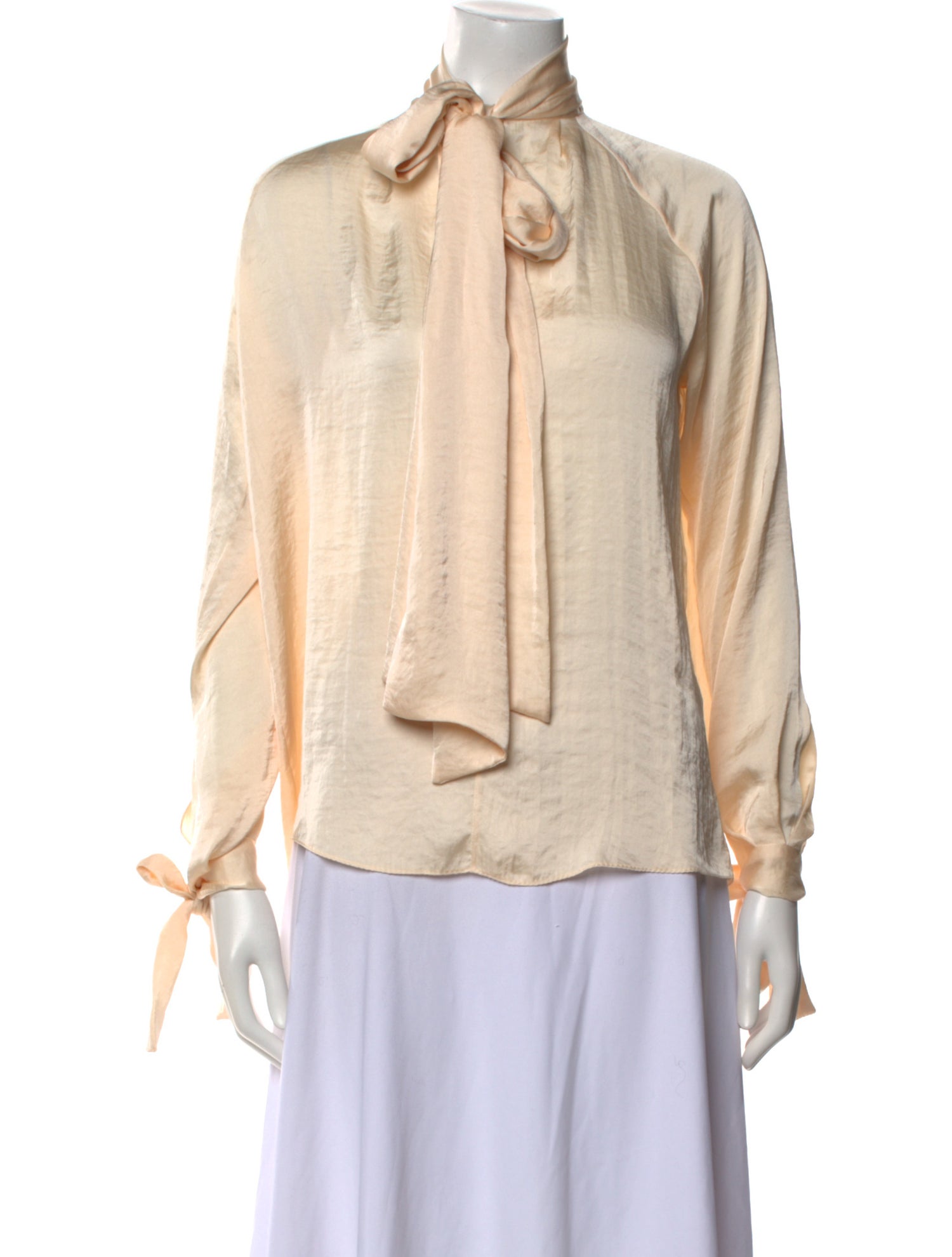 Juan Carlos Obando Mock Neck Long Sleeve Blouse